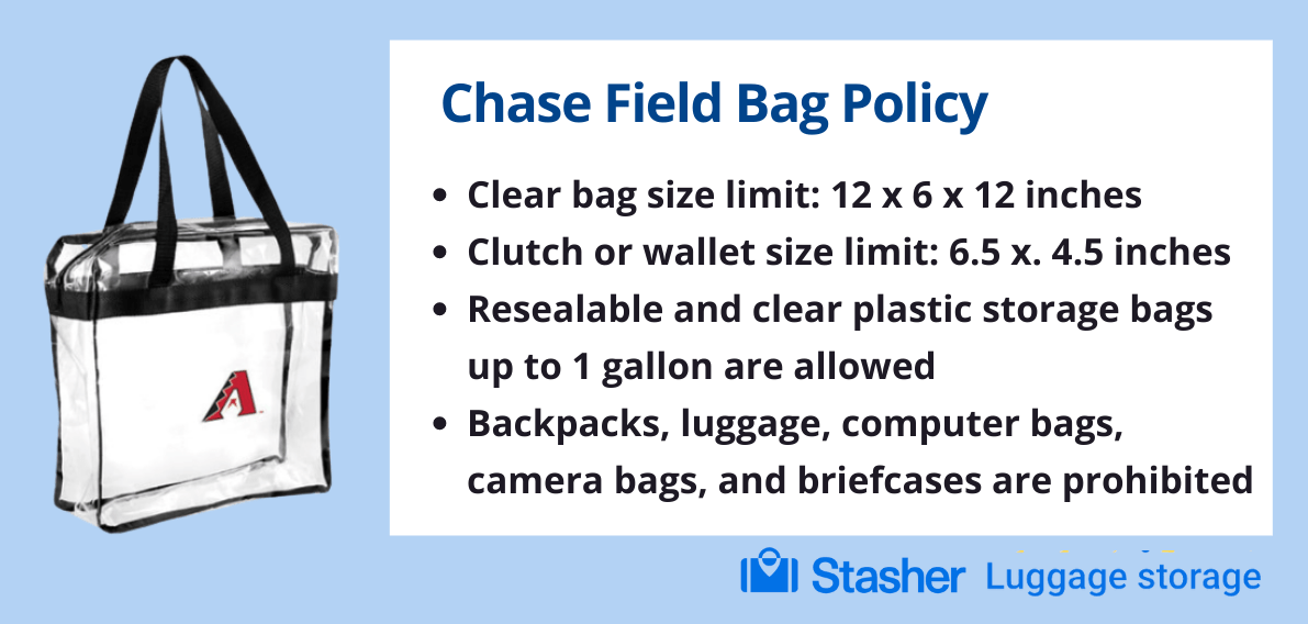 Chase Field Bag Policy 2024 Everything You Need To Know Stasher Blog