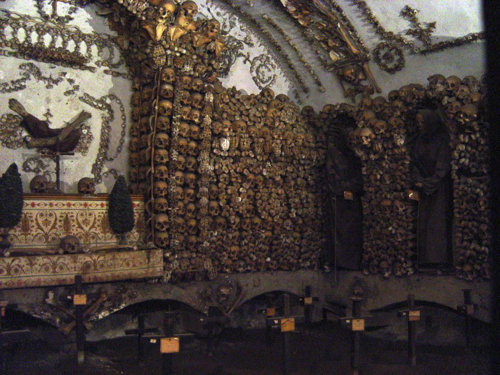 skulls arranged on walls one of the hidden gems in rome
